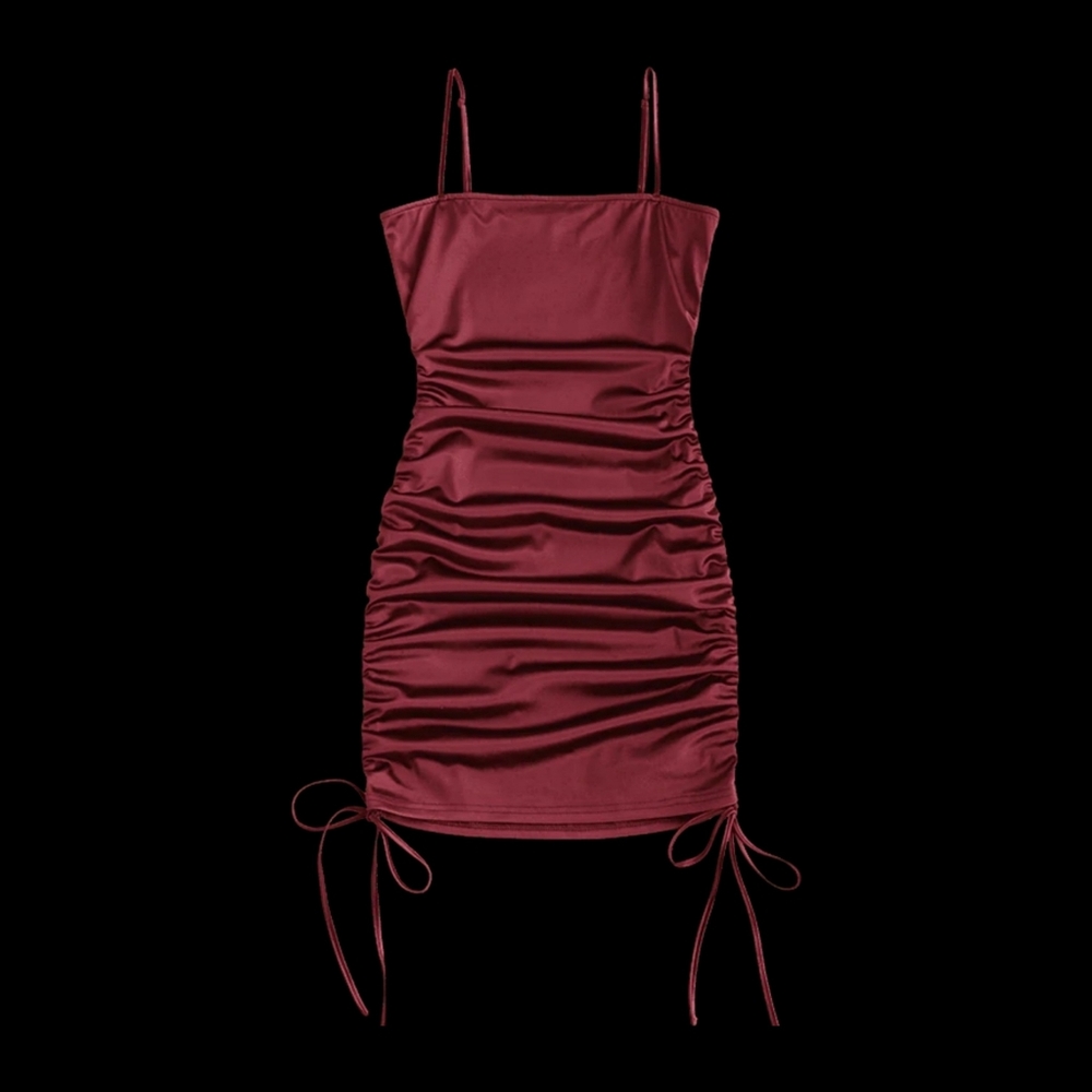 Sleeveless Satin Mini Dress - Size Small - Picture 2 of 2